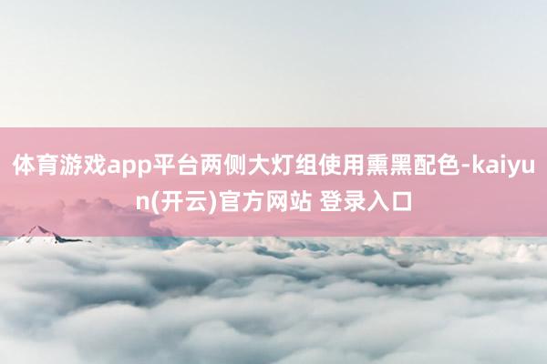 体育游戏app平台两侧大灯组使用熏黑配色-kaiyun(开云)官方网站 登录入口