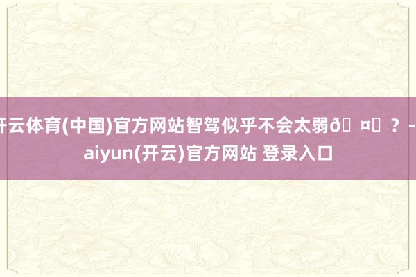 开云体育(中国)官方网站智驾似乎不会太弱🤔？-kaiyun(开云)官方网站 登录入口