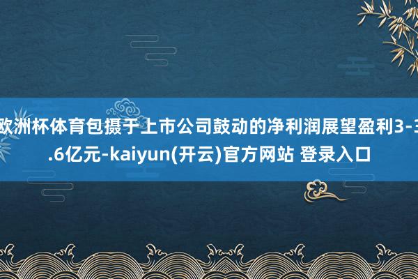 欧洲杯体育包摄于上市公司鼓动的净利润展望盈利3-3.6亿元-kaiyun(开云)官方网站 登录入口